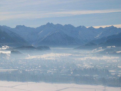 Ballonfahrt in den Alpen